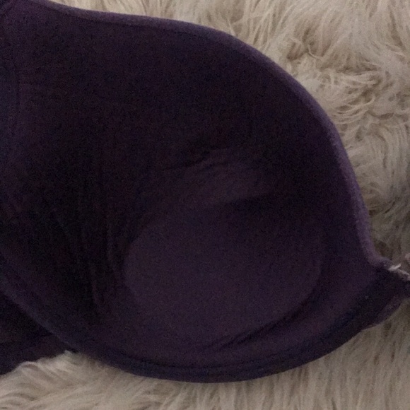 CACIQUE Cotton Boost Plunge Full Coverage Purple Bra | 44DD - Picture 10 of 13